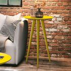 Mesa De Apoio Lateral Lunis Pés Palito - Edn Móveis - Amarelo