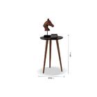 Mesa De Apoio Lateral Lunis Pés Palito - Edn Móveis - Preto