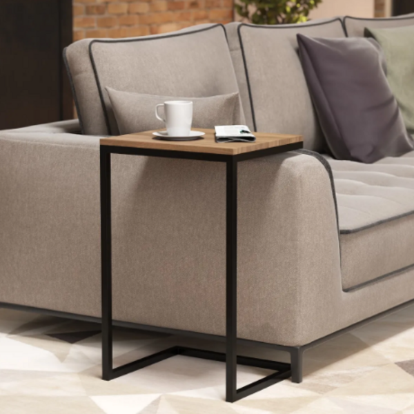 Mesa De Apoio Lateral New Para Sofá - Preto