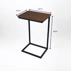 Mesa De Apoio Lateral Para Sofá Estilo Industrial - Castanho