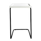 Mesa De Apoio Lateral Para Sofá Ou Cama Branca E Preta