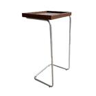 Mesa De Apoio Lateral Para Sofá Ou Cama Castanho E Prata