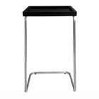 Mesa De Apoio Lateral Para Sofá Ou Cama Preta E Prata