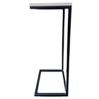 Mesa De Apoio Lateral Para Sofás - Tampo De Mdf Platina E Bas