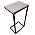 Mesa De Apoio Lateral Para Sofás - Tampo De Mdf Platina E Bas