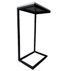 Mesa De Apoio Lateral Para Sofás - Tampo De Mdf Platina E Bas