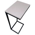 Mesa De Apoio Lateral Para Sofás - Tampo De Mdf Platina E Bas