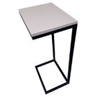 Mesa De Apoio Lateral Para Sofás - Tampo De Mdf Platina E Bas