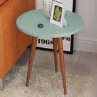 Mesa De Apoio Lateral Pés Madeira Maciça Verde Bellagio Legs