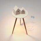 Mesa De Apoio Lateral Pés Madeira My Melody Decor M08 Off Whi