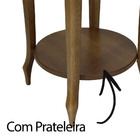 Mesa De Apoio Lateral Redonda Estilo Clássico Luiz Xv