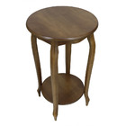 Mesa De Apoio Lateral Redonda Estilo Clássico Luiz Xv