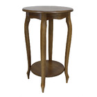 Mesa De Apoio Lateral Redonda Estilo Clássico Luiz Xv