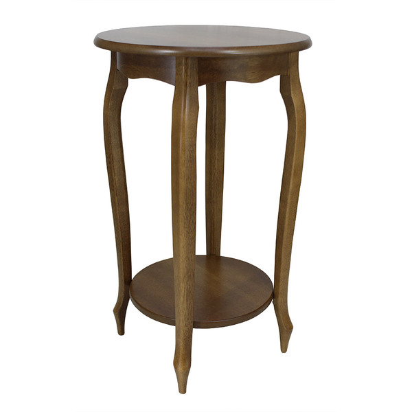 Mesa De Apoio Lateral Redonda Estilo Clássico Luiz Xv