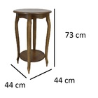 Mesa De Apoio Lateral Redonda Estilo Clássico Luiz Xv