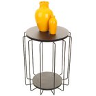 Mesa De Apoio Lateral Redonda Preto