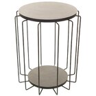 Mesa De Apoio Lateral Redonda Preto