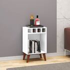 Mesa De Apoio Lateral Retrô 43 X 71 Cm Nicho Adega Mdp Branco