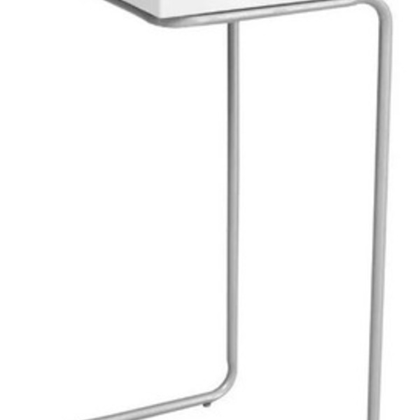 Mesa De Apoio Lateral Suporte Braço Sofá Off White