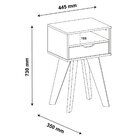 Mesa De Apoio Lateral Vip Com Gaveta E Nicho - Cedro / Off Wh