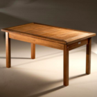 Mesa De Apoio Madeira Maciça Retangular Taj