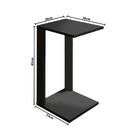 Mesa De Apoio Madeira Mdf Preto Decor Casa Sala Sofá Lateral