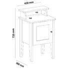 Mesa De Apoio Mdf Sala 43 Cm 4 Arly