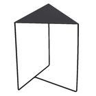 Mesa de Apoio Metal Tripé Preta 50x40x40cm Tamtum