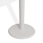 Mesa De Apoio Monopé  Redonda 50 Cm Off White