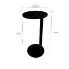 Mesa De Apoio Monopé Lateral Redonda Para Sofá Ou Cama Branca