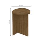Mesa De Apoio Oval 60 Cm Sirion Pinho