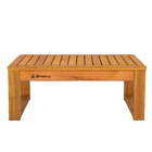 Mesa de Apoio para Jardim Solarium Retangular 32x55x80cm Eucalipto Amarelo Naterial