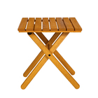 Mesa de Apoio para Jardim Dobrável Solarium Quadrada 44,5x40x40cm Eucalipto Amarelo Naterial