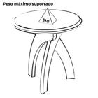 Mesa De Apoio Para Sala De Estar 51x50 Cm Off White Pinho Arly