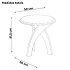 Mesa De Apoio Para Sala De Estar 51x50 Cm Off White Pinho Arly