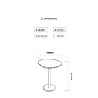 Mesa De Apoio Para Sala De Estar Monopé Orgânica 35x50cm Bran