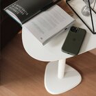 Mesa De Apoio Para Sala De Estar Monopé Palheta 50x48cm Branco