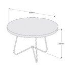 Mesa De Apoio Para Sala De Estar Tampo Redondo 60cm Ônix