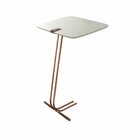 Mesa De Apoio Para Sofá Com Base Em Metal Off White