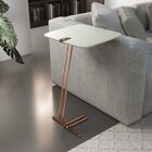 Mesa De Apoio Para Sofá Com Base Em Metal Off White