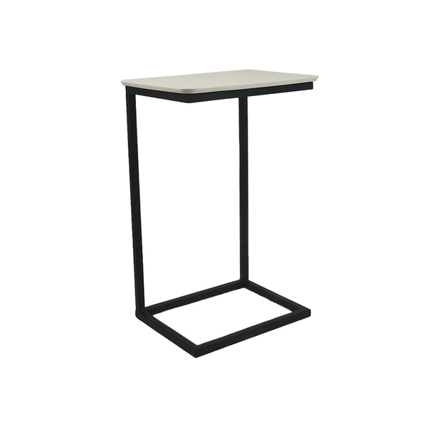 Mesa De Apoio Para Sofá Estilo Industrial - Off White