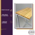 Mesa De Apoio Para Sofá Estilo Industrial Pinus Com Branco