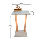 Mesa De Apoio Para Sofá Quadrada Off White