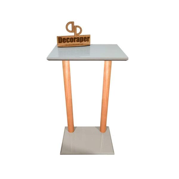 Mesa De Apoio Para Sofá Quadrada Off White