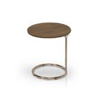 Mesa De Apoio Paty Regulável Em Aço Cobre Da Tampa Malbec