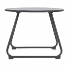 Mesa de Apoio Redonda Timea Aço 37x48x48cm Cinza Naterial