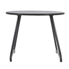 Mesa de Apoio Redonda Timea Aço 37x48x48cm Cinza Naterial