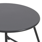 Mesa de Apoio Redonda Timea Aço 37x48x48cm Cinza Naterial