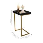 Mesa De Apoio Reggio Preto Pe Dourado