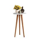 Mesa De Apoio Retrô Cissa - Branco Brilho - Compre Aqui